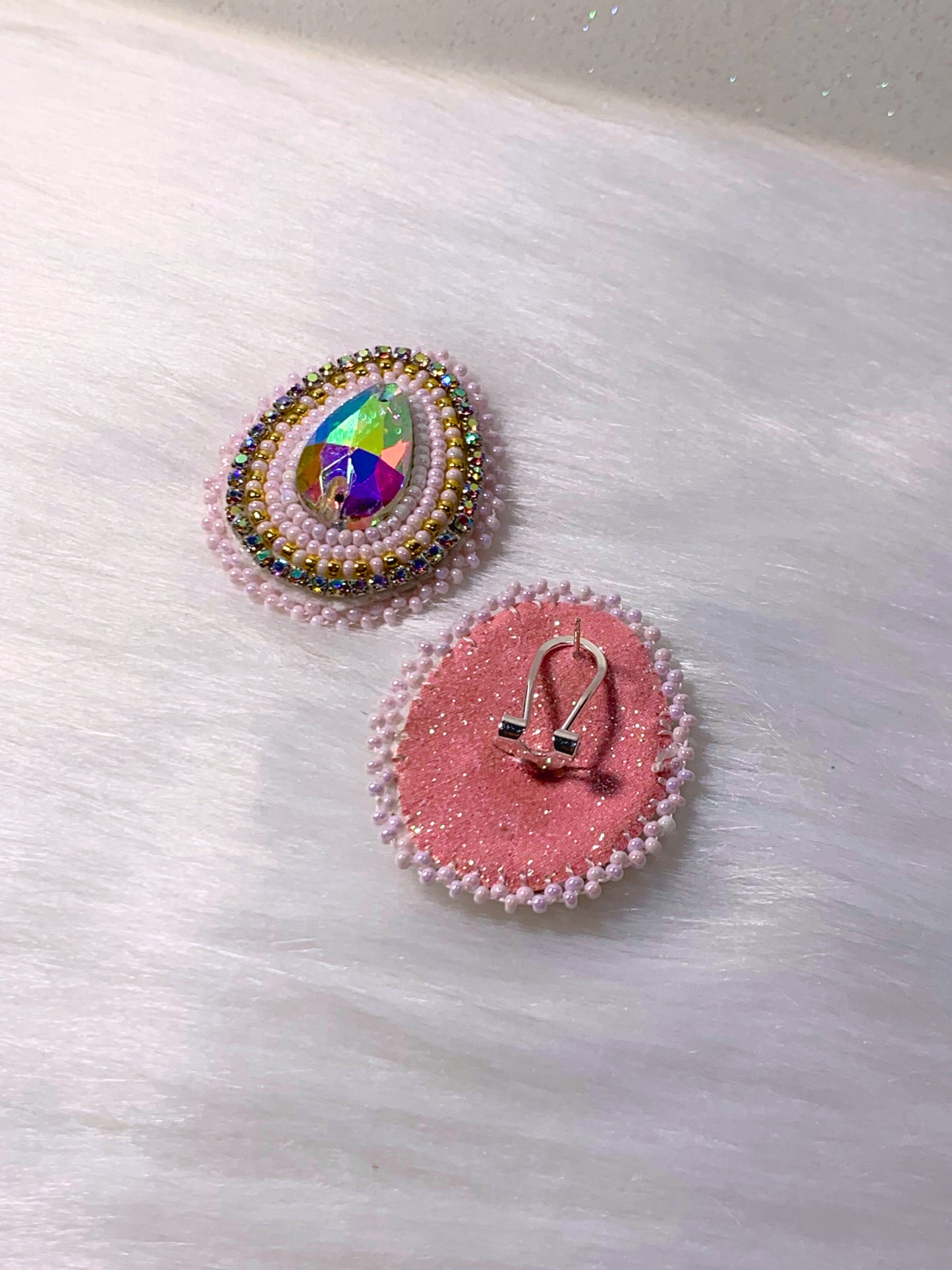 Pink Mini Teardrop Earrings