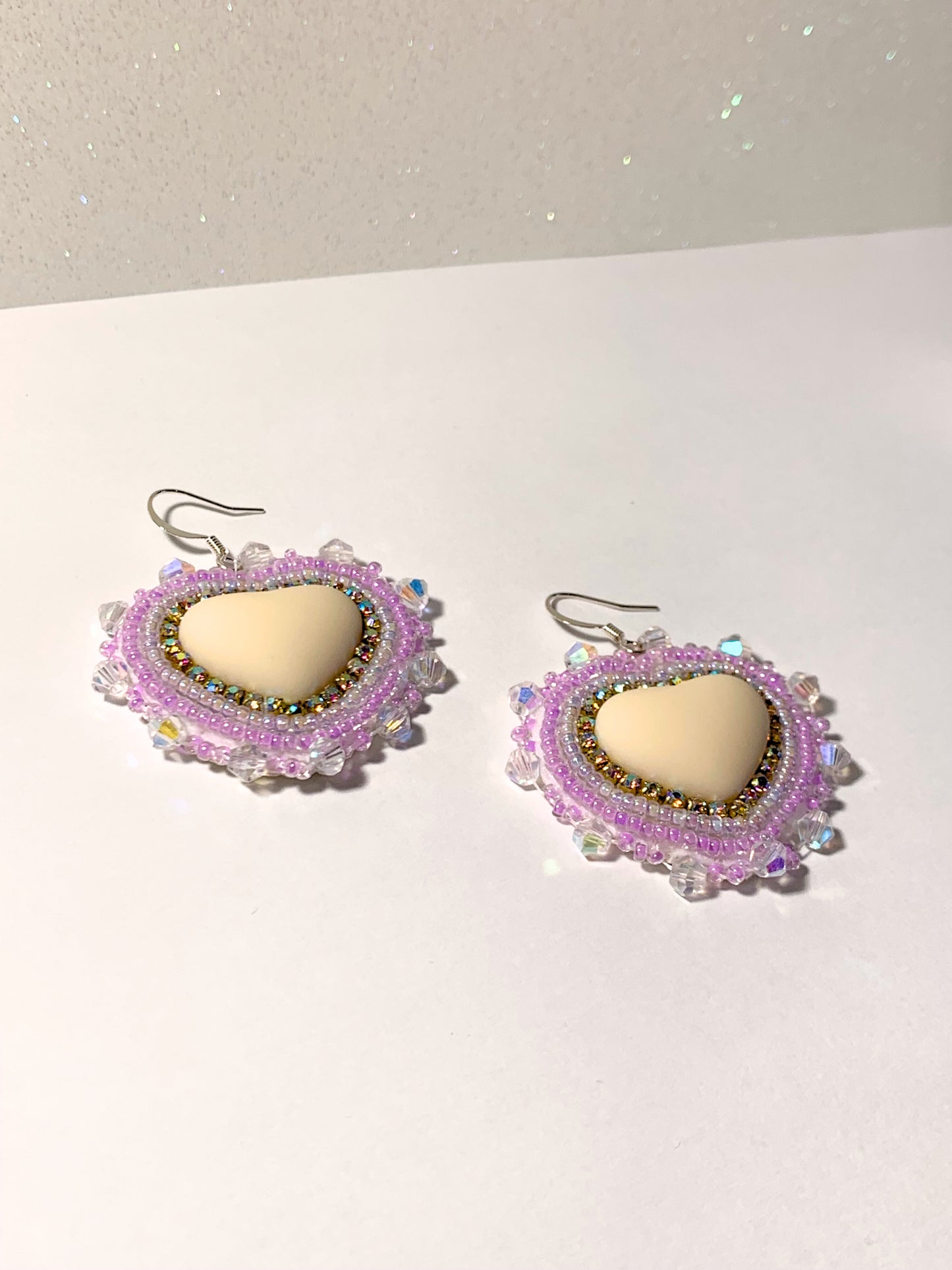 Purple Heart Earrings